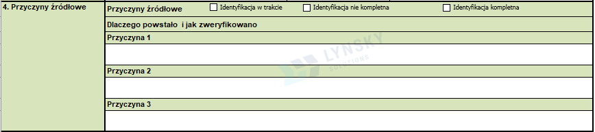 raport 8D przyczyny źródłowe Lynsky Solutions.